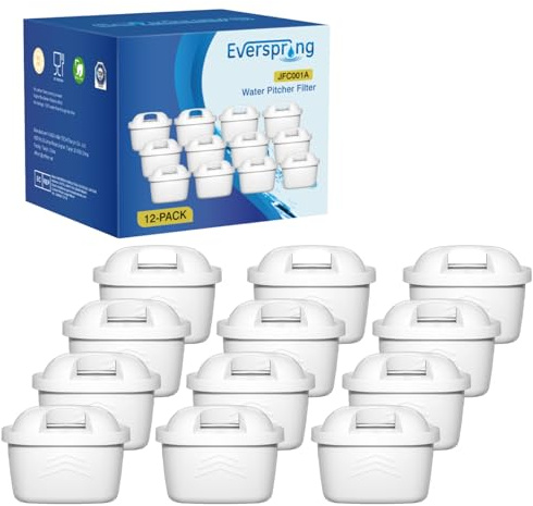 EVERSPRING Wasserfilter Kompatibel mit Brita Maxtra+, Maxtra Plus,Mavea,Anna Duomax,12 Stück