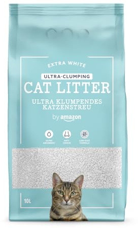 by Amazon weißes Ultra-Klumpstreu für Katzen 10L