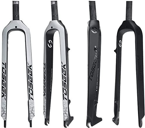 STRTG Fahrrad Starrgabel 3K Vollcarbon Fahrrad Vorderradgabeln Scheibenbremse Hartgabel MTB Fahrradgabel Fahrradzubehör Gerade 26/27.5/29 Zoll D,29inch