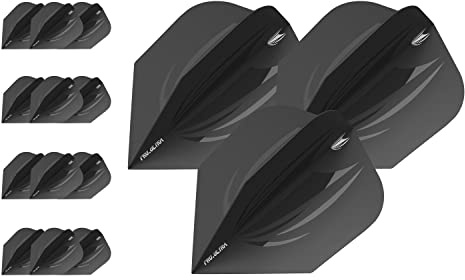 Target Darts 5 x Sets of ID Pro. Ultra Black No.6 Dart Flights - 15 in total