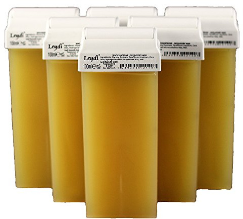 Leydi Warmwachspatronen Honig 6 Stück je 100ml - Nachfüllset für Waxingset