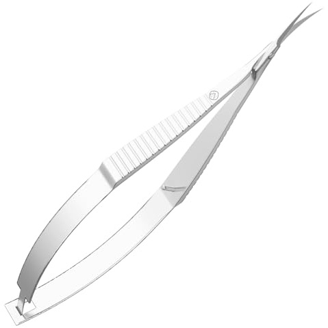 ZIZZON Nagelhautschere, extra fein, gebogen, professionell, präzise, spitze Spitze, für Augenbrauen, Wimpern, Trimmnägel und trockene Haut