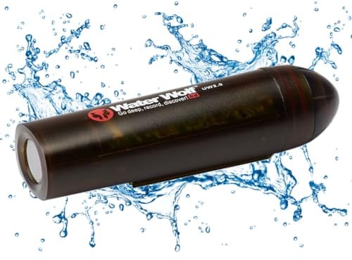 WaterWolf 2.0 WiFi Unterwasser-Action-Kamera zum Angeln - 1080p HD Unterwasserkamera 120 Grad Weitwinkel 100m wasserdichte Kamera mit Zubehör-Kit