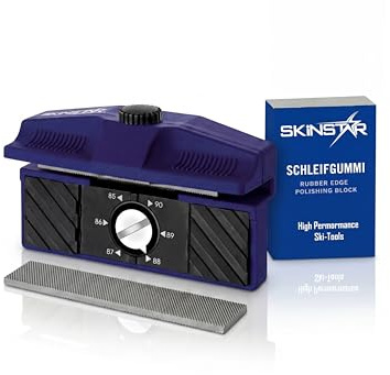 SkinStar Semi Edger Kantenschleifer Ski Snowboard 90-85 Kantenschärfer | Ergo Sharp Semi Edger, breite Gleitflächen, Winkel gerastert 90 bis 85 Grad, für Ski und Snowboard