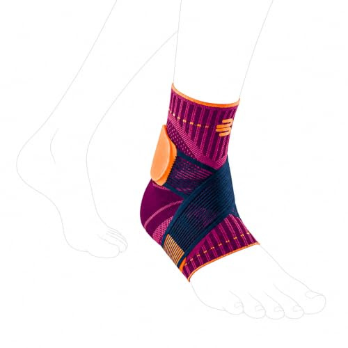 BAUERFEIND Sprunggelenkbandage „Ankle Support“ Unisex, 1 Sprunggelenk Bandage für Sport wie Fußball, Fitness und Joggen, Kein Umknicken durch Knöchelbandage, Pink, S