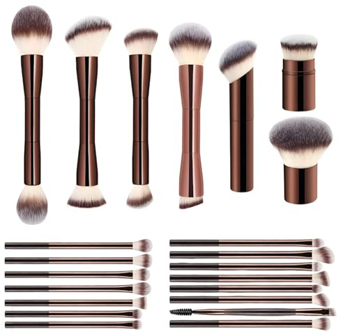 KINDLUME 20 Stück Make Up Pinsel, Make Up Pinsel Set, Makeup Pinsel, Makeup Brush Set, Professionelles Schminkpinsel Set mit Weichen Borsten, für Tägliches Make-up und Professionelle Anwendung