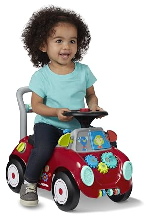 Radio Flyer Busy Buggy, Rutschspielzeug, Sitzend zum Stehen, Spielzeug für Kleinkinder, 1–3 Jahre, rotes Spielzeug für Kinder