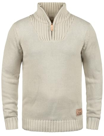!Solid SDPetro Herren Strickpullover Troyer Grobstrick Pullover