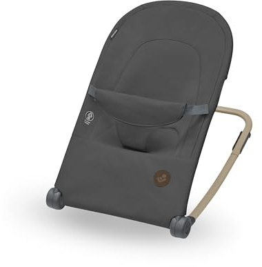 Maxi-Cosi Loa Babywippe, ultrakompakt zusammenklappbare, leichte Babywippe, 2 Liegepositionen, tragbare Babywippe aus 100 % Recyclingmaterialien, 0 bis ca. 2 Jahre, 0–12 kg, Beyond Graphite