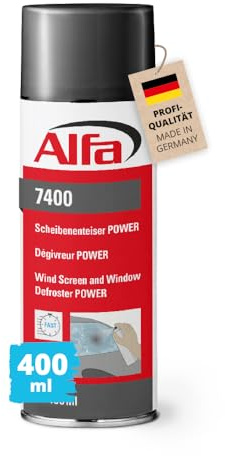 Alfa 400 ml Scheibenenteiser Spray – Profi Autoscheiben Entfroster | Profi-Qualität - Eisfrei Spray bis -20°C für Autoscheiben, Türschloss & Dichtungen -Verhindert Wiedervereisung