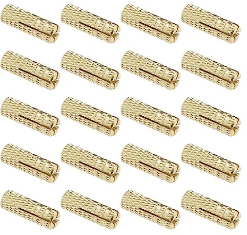 SG Store 20 Stück M4 Drop-in Anker Messing Wandanker Expansionsbolzenhülse Messing Steckerbefestigungsteile für die Verankerung In Beton Vollziegeln