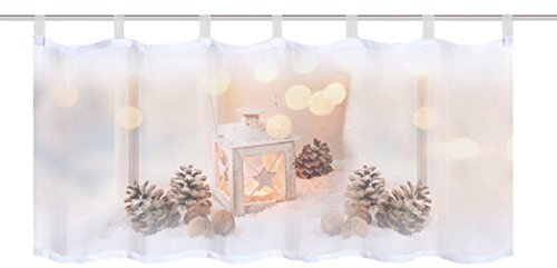 Home Fashion 52533-111 Laterne Cafehaus, Stoff, Natur, 45 x 120 x 0,1 cm