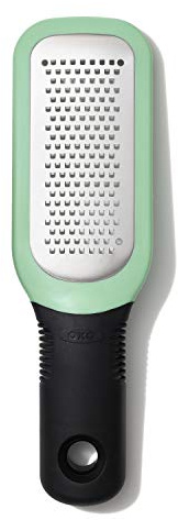 OXO Good Grips Ingwer- und Knoblauchreibe aus geätztem Edelstahl, grün – für Gewürze