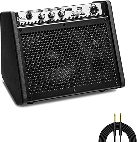 COOLMUSIC DM20 E-Drum Verstärker 20 W mit Bluetooth, 6,5-Zoll-Lautsprecher und Hochtöner, Monitor für E-Drums, Keyboard und Musikinstrumente
