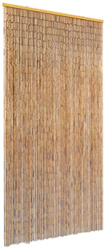 vidaXL Insektenschutz Türvorhang Fliegenschutz Dekovorhang Bambusvorhang Raumteiler Faden Vorhang Deko für Balkontür Bambus 90x220cm