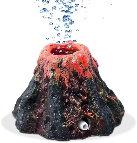 xlwen Vulkan Aquarium Dekoration - Fisch Tank Ornament für Aquarien - Home Dekor Vulkanstein