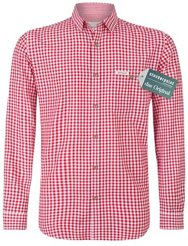 Stockerpoint Campos3 Herren Trachtenhemd, Rot, L