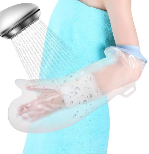 Fasola Duschschutz Arm, Gipsschutz Wasserdicht Arm für Dusche, Wiederverwendbarer Gipsarm Duschen Schutzhülle, Wundpflegezubehör