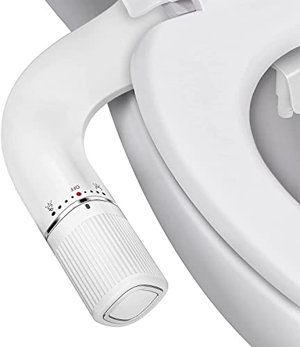 BIGCOW Bidet Aufsatz,Ultra-Slim Bidet Einsatz Für Toilette nicht elektrischer Doppeldüse (Front- und Heckwäsche)