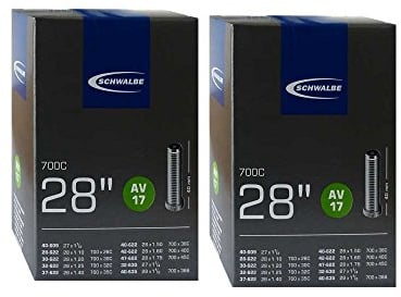 Schwalbe Unisex-Adult AV17 Fahrradschlauch, Schwarz, 28"