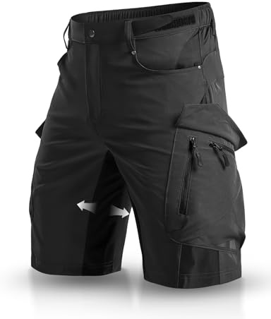 Wespornow Wanderhose Herren Kurz: 4-Wege-Stretch Cargo Shorts | Verstellbarer Elastikbund, 6 RV & Tiefe Taschen, Schnelltrocknend, Verstärkt Schritt, Geräuschlos, Leicht für Trekking
