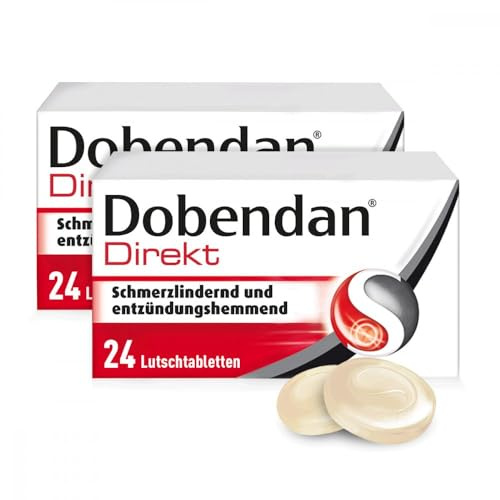 Doppelpack DOBENDAN Direkt bei starken Halsschmerzen & Schluckbeschwerden, 2x 24 St. Tabletten