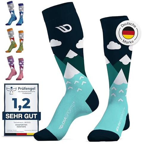 Diasports KIDSTARS Merino Skisocken - Atmungsaktive & Super Weiche Kinder Skistrümpfe