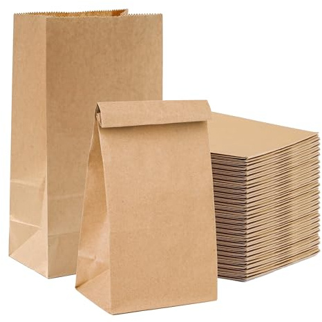50x Kraftpapiertüten - EXTRA STARK - nachhaltige braune Beutel 20 x 13 cm - Kraftpapierbeutel als DIY Adventskalender - Ostern & Weihnachten & Advent - zum befüllen