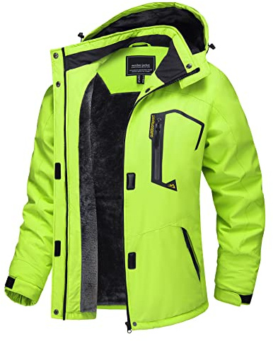TACVASEN Winterjacke Damen Skijacke Warme Fleece Wasserdicht Jacken | Winddichte Jacke,Fleece-Futter,Funktion,Leichte,Softshelljacke,Atmungsaktiv,Skibekleidung,Snowboard