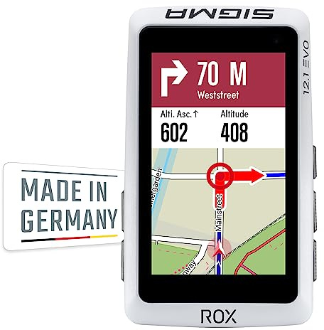 Sigma Sport ROX 12.1 EVO GPS Fahrradcomputer Weiß Basic Set