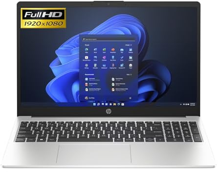HP 255R G10 Notebook 15,6 AMD Ryzen 5 7535U @4,55GHz 32GB DDR5 1TB NVMe SSD IPS FHD Windows 11 Laptop, Silber //Notebooktasche