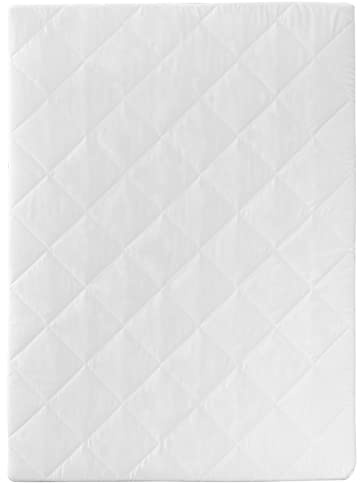 roba Laufgittermatratze 75 x 100 cm - Matratze für 4 eckige Laufgitter / Laufstall - Laufgittereinlage mit abnehmbarem Bezug - Weiß gesteppt