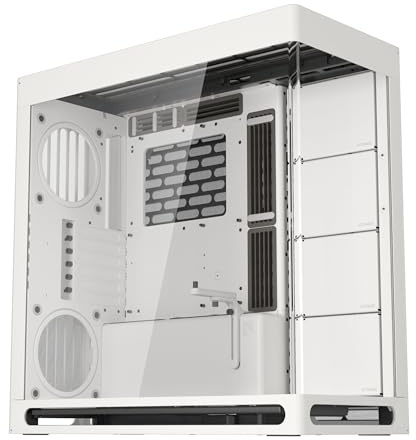 HAVN HS 420 Dual-Chamber ATX Mid Tower PC Gehäuse Weiß | Hybrid-Design, Platz für 11x 140mm Lüfter & 3X 420mm Radiator Support, SimpliCable Kabelmanagement, Tempered Glass, PWM Lüfter Hub