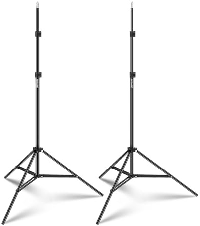 Neewer 210cm Aluminiumlegierung Fotografie Photo Studio Lichtständer für Video-, Porträt- und Fotobeleuchtung, Reflektoren, Softboxen, Regenschirme, Hintergründe (2 Pack)