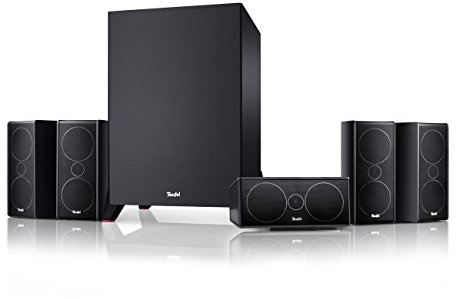 Teufel CONSONO 35 MK3 5.1 Set - Heimkino mit Micro-HiFi-Satelliten | Höhe Sprachverständlichkeit, Starker Subwoofer(optional kabellos) - Schwarz