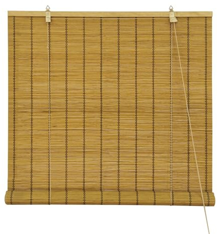 Victoria M. Bambusrollo Klemmfix Bambus Sichtschutz Rollo ohne Bohren Bambus Rollos Innen, für Fenster und Türen, 80 x 160 cm, Braun
