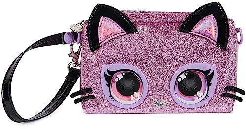 Purse Pets Clutch Purdy Purrfect Kätzchen - Kindertasche und Spielzeug in einem, Wird mit leuchtenden Augen in Regenbogenfarben lebendig, für Kinder ab 4 Jahren
