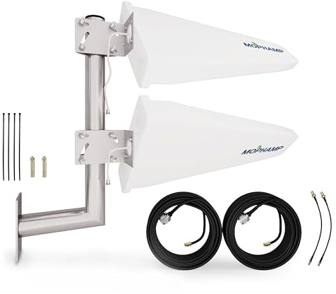 4G 5G Outdoor Antenne LTE MIMO 2x2 Richtantenne mit 15dBi hoher Verstärkung SMA/TS9 Außenantenne 698-3800MHz verbessert die drahtlose Konnektivität für Signalverstärker, Router und Modems