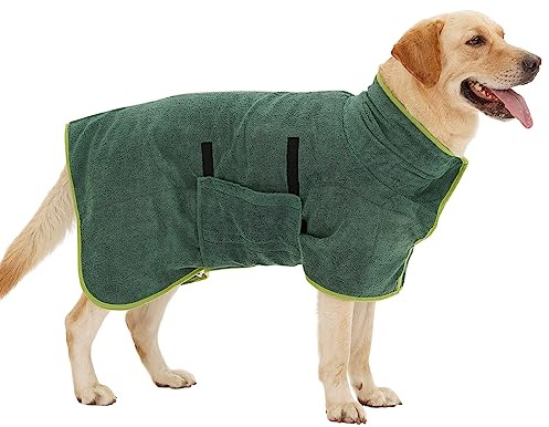 Bademantel für Hunde, Super saugfähiger Hundebademantel aus Mikrofaser | Weicher Haustier-Trockenmantel für kleine, mittlere und große Hunde, schnelltrocknendes Ganzjahres-Handtuch