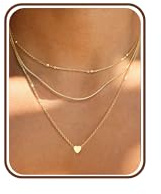Chriscoco 3Pcs Kette Gold Damen Layering Halskette Damen 14K Vergoldete Ketten Set Wasserfest Kette Silber Goldkette Silberkette Mit CZ Herz Kreuz Anhänger Für Frauen