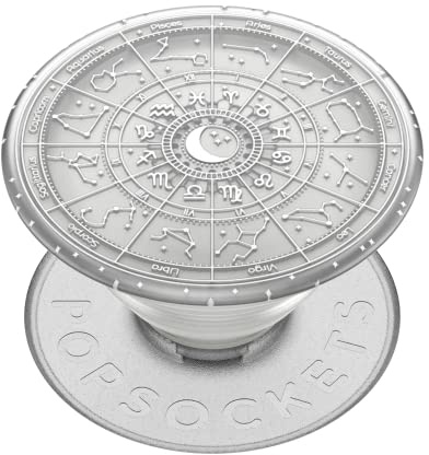 PopSockets Telefonhalter mit ausziehbarem Kickstand, haftender Griff - durchsichtige Sternzeichen