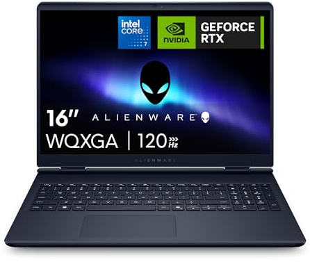 Alienware 16 Aurora Gaming Laptop AC16250 16 WQXGA 120Hz 100% sRGB Display, Intel Core 7 240H, NVIDIA GeForce RTX 5060, 16GB RAM, 1TB SSD, Win 11 Home, QWERTZ-Tastatur - 1 Jahr Garantie