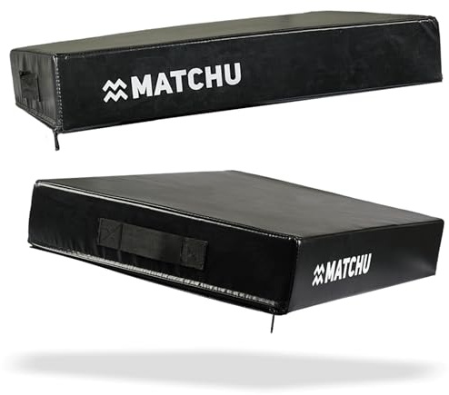 MATCHU - Drop Pads - 2er Set - Hochwertige Dämpfung - Strapazierfähiger Schaumstoff - Strapazierfähiger PVC Bezug - 75x57x15 cm - Schwarz