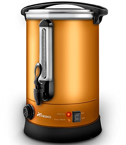 TRESKO® Glühweinkocher 6,8L / 1500W Einkochautomat aus Edelstahl Glühweinkessel Glühweinautomat Heißgetränkeautomat Heißwasserspender