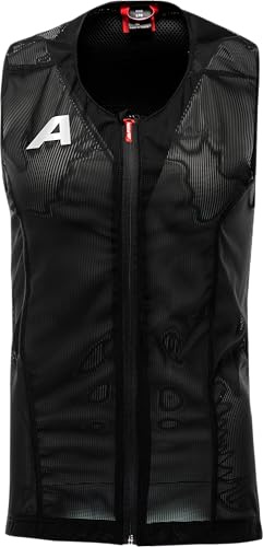 ALPINA PROSHIELD JUNIOR Vest - Flexibler, Atmungsaktiver & Individuell Einstellbarer Rückenprotektor Für Kinder, Black, 176