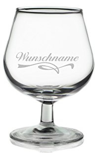 polar-effekt Cognacglas Cognacschwenker 150 ml mit Gratis Wunschname Wunschgravur