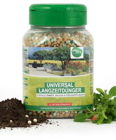 PFLANZWERK® Pflanzkübel Universal Langzeitdünger Blumenerde Premium Dünger 500g *LANGZEITWIRKUNG* *MINERALISCH* *DEUTSCHE QUALITÄTSWARE*