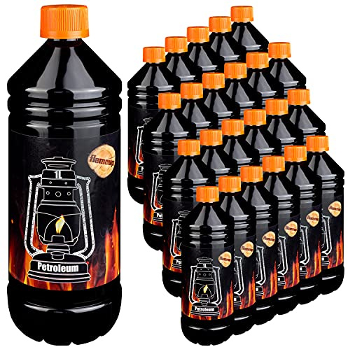 Petroleum für Petroleumheizung Petroleumofen Petroleumlampe Petroleumlampen Kamin Heizung Kerosin Reiniger Lampe Lampen Petrolium 24 Liter Flameup
