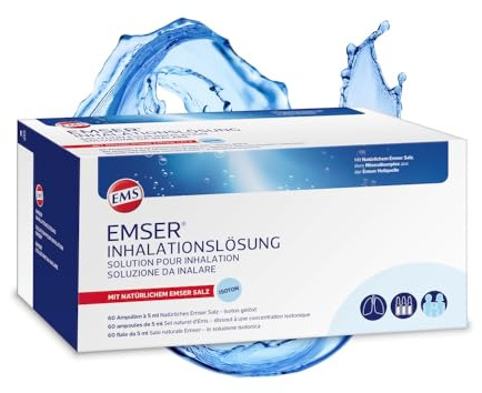 Emser Inhalationslösung mit Natürlichem Emser Salz/Inhalation bei akuten oder chronischen Entzündungen der Atemwege / 60 Ampullen à 5 ml