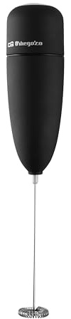 Orbegozo MN 3800 - Milchaufschäumer, Gehäuse mit Soft Touch, inklusive Halterung, batteriebetrieben, für Soßen, Shakes und Eiweiß geeignet, Schwarz